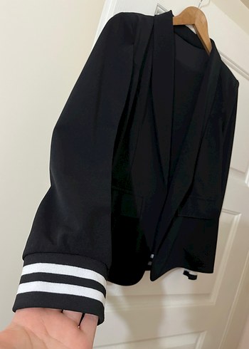 Siyah Kadın Midi Boy Blazer Ceket - Görsel 2