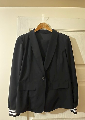 Siyah Kadın Midi Boy Blazer Ceket - Görsel 3