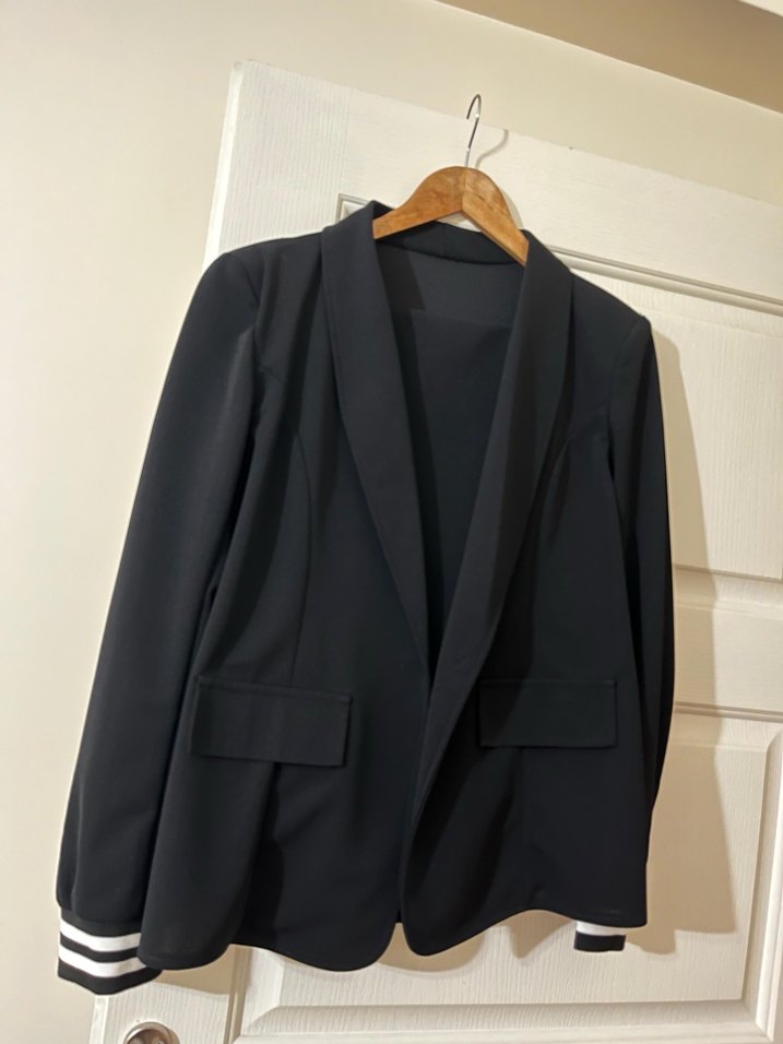 Siyah Kadın Midi Boy Blazer Ceket - Görsel 5