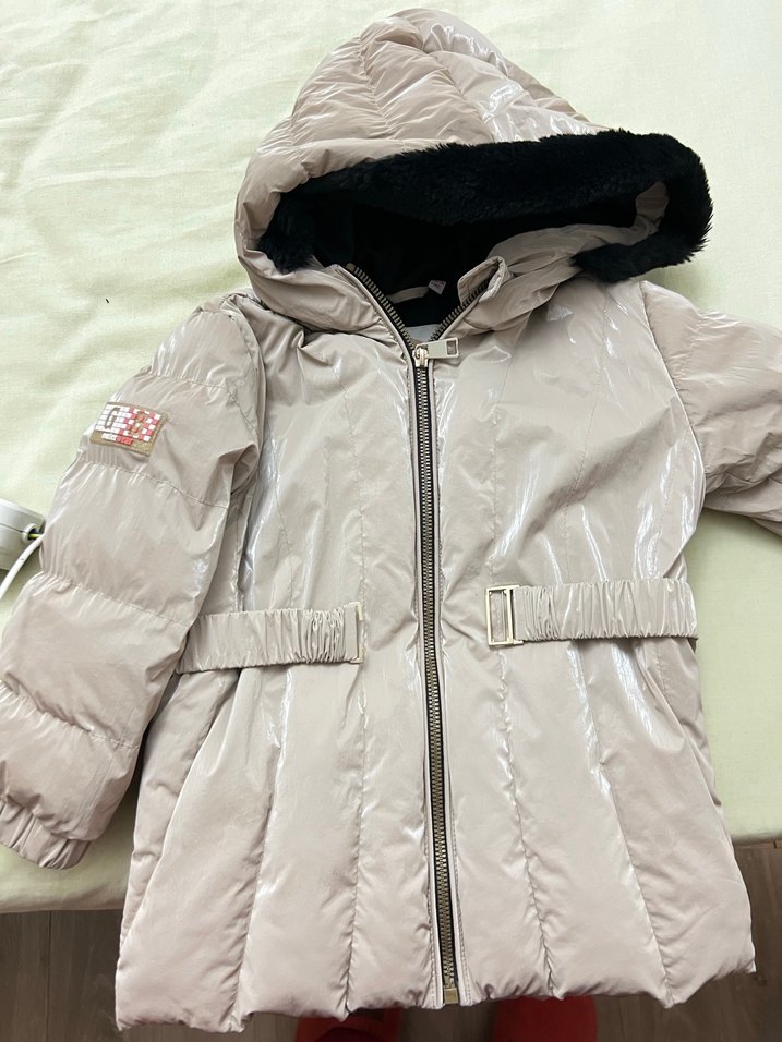 B&G store Kemerli Bej Kız Çocuk Montu - Görsel 3