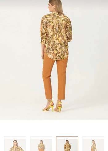 Bohem Tarzı Düğmeli Kısa Kollu Kadın Gömlek - Görsel 6