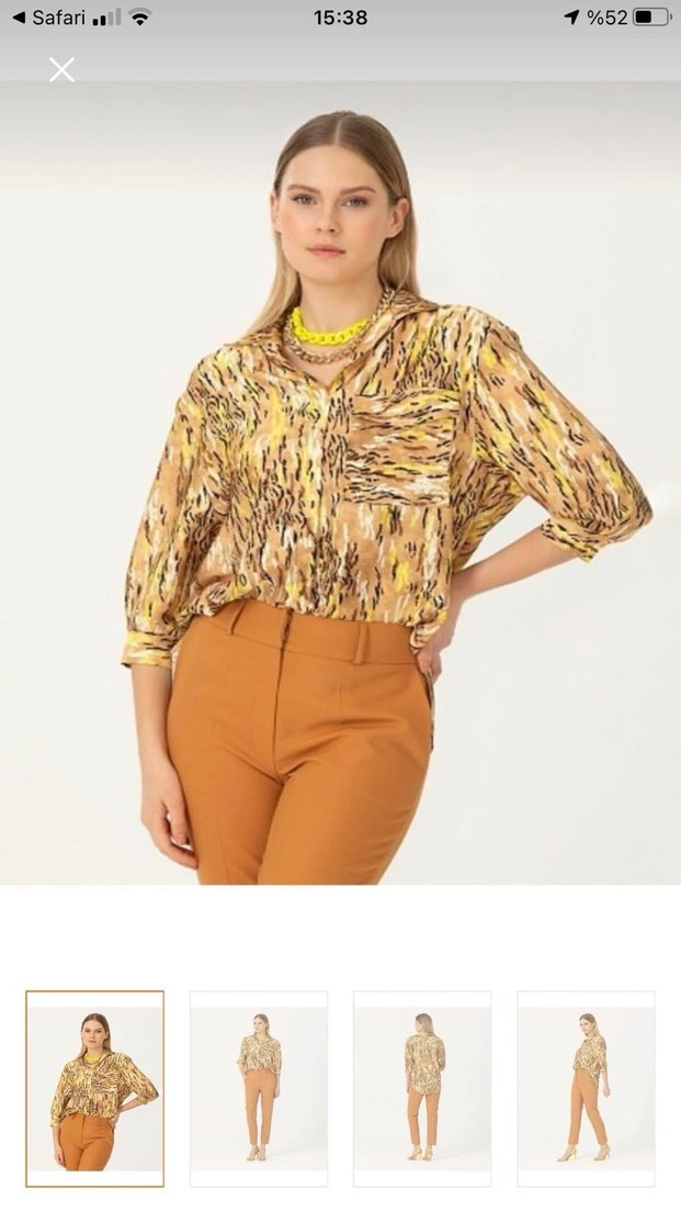 Bohem Tarzı Düğmeli Kısa Kollu Kadın Gömlek - Görsel 5