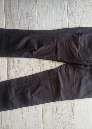 Kadın Kızıl Siyah Kemerli Denim Kumaş Pantolon