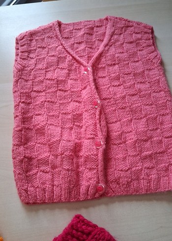 Renkli Örgü Kız Panço Püsküllü - Görsel 3