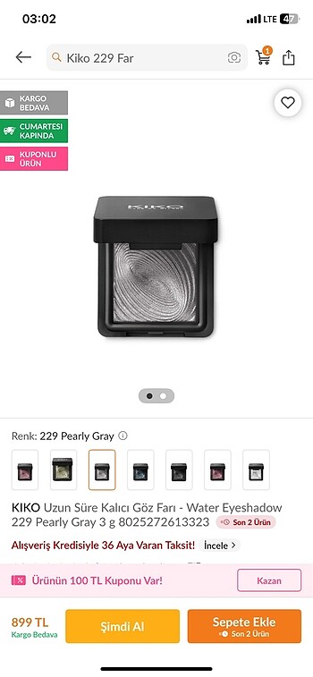 Beden Renk kiko 229 far