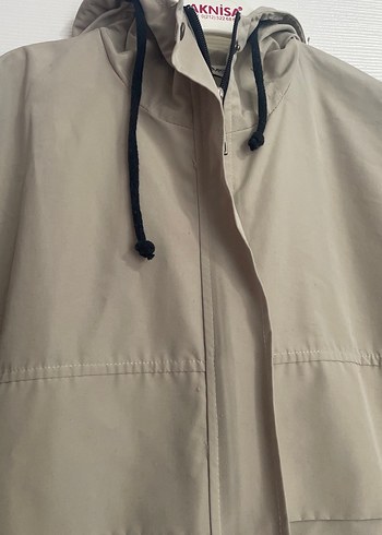 Bej Midi Kadın Yağmurluk Rahat Kesim - Görsel 5