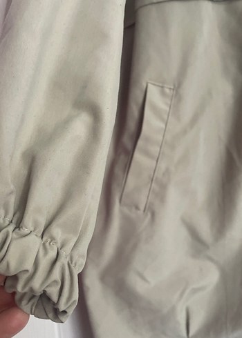 Bej Midi Kadın Yağmurluk Rahat Kesim - Görsel 3