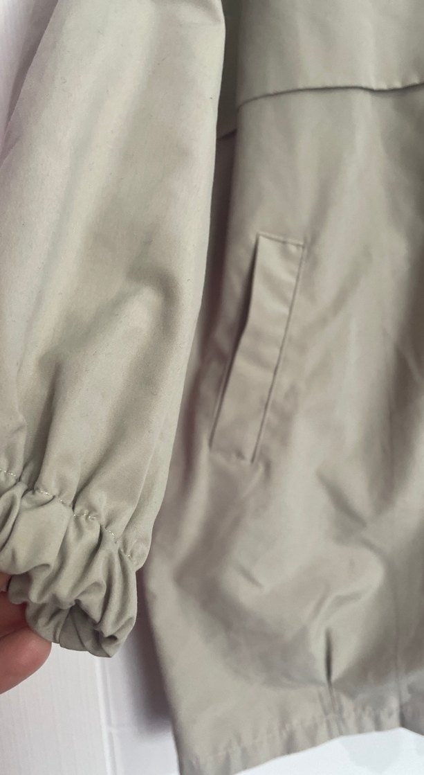 Bej Midi Kadın Yağmurluk Rahat Kesim - Görsel 3