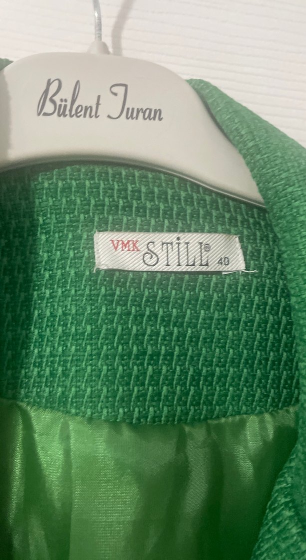 Düğmeli Yeşil Kadın Blazer Ceket - Görsel 4