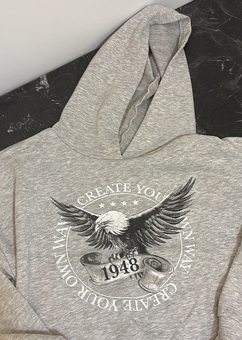 Kapüsonlu oversize sweat - Görsel 2