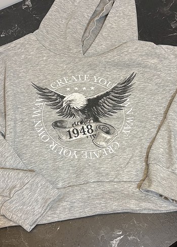 Kapüsonlu oversize sweat - Görsel 3