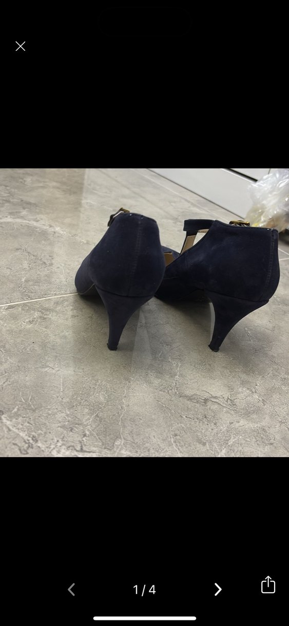 Vintage Süet Topuklu Ayakkabı - Görsel 2