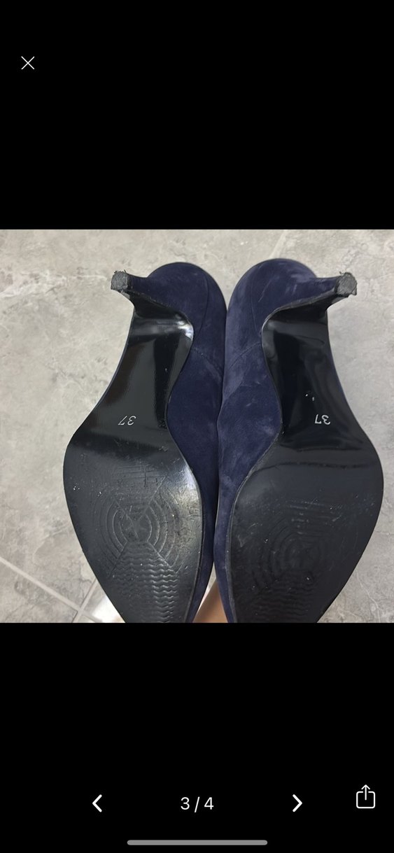 Vintage Süet Topuklu Ayakkabı - Görsel 3