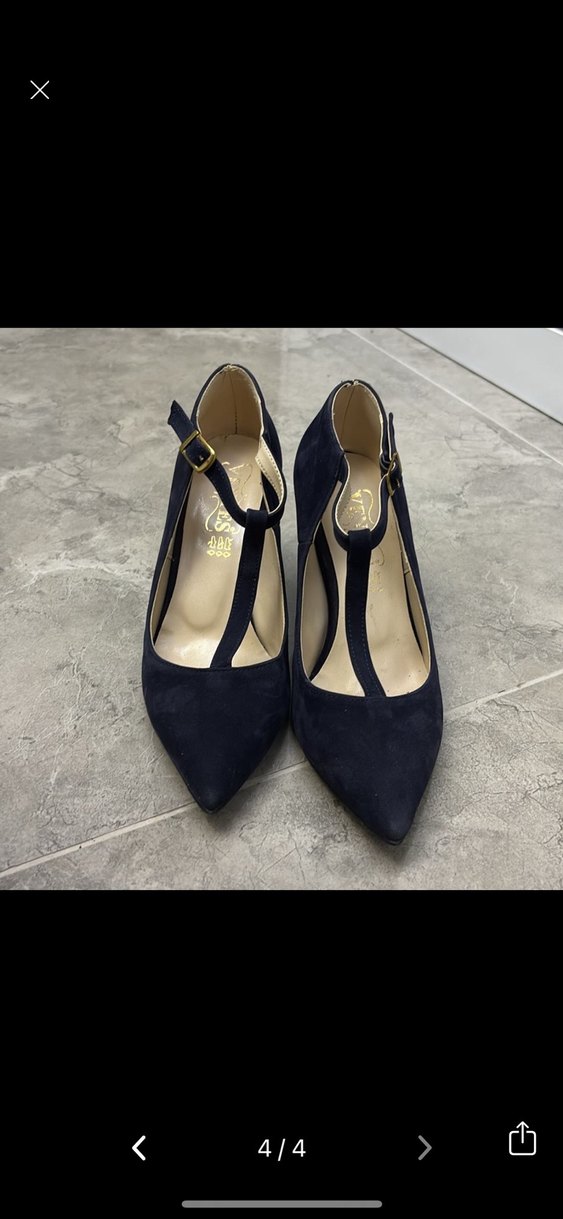 Vintage Süet Topuklu Ayakkabı - Görsel 4