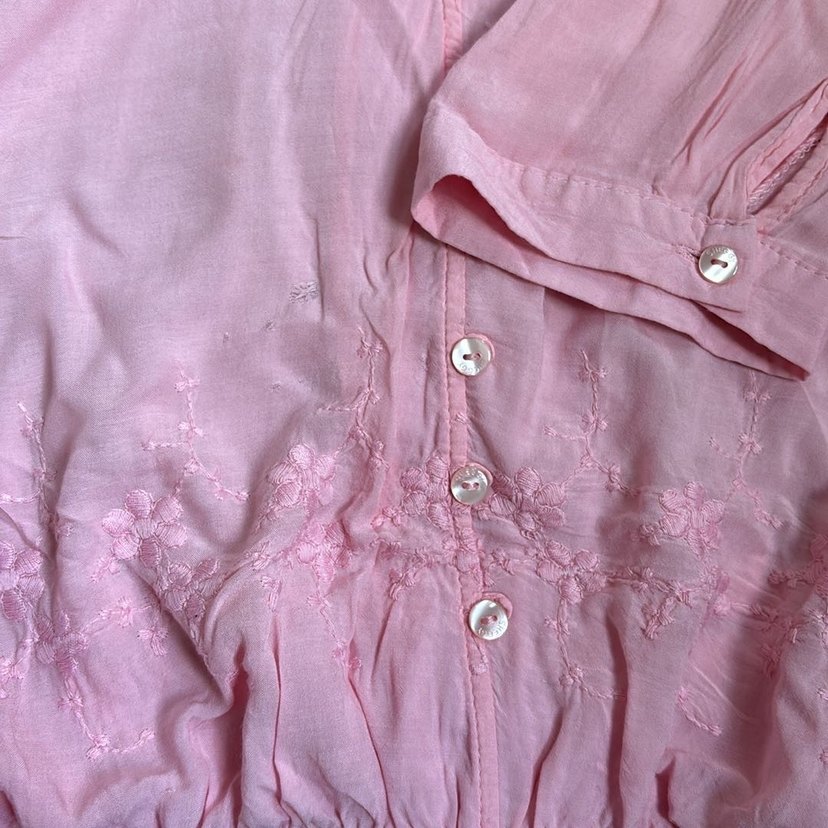 Vintage işlemeli Gömlek - Görsel 3