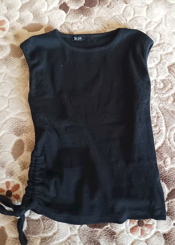 Siyah Kolsuz Fit Triko Bluz