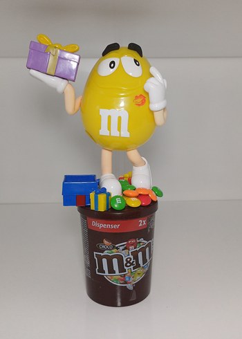 Sarı M&M Dispenser Figür Vintage