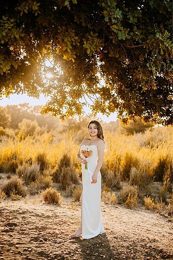 l Beden beyaz Renk Nikah elbisesi