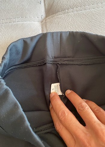 l Beden siyah Renk Siyah Elastik Belli Spor Kadın Tayt