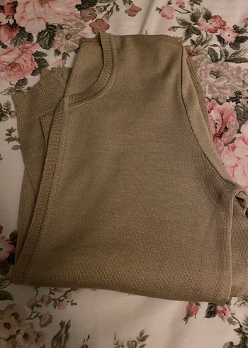 Bej Kadın Midi Uzun Kollu Triko Hırka - Görsel 6