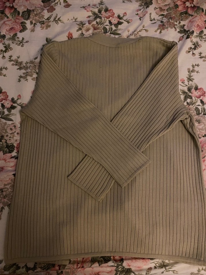 Uzun Kollu Beyaz Triko Hırka - Görsel 5