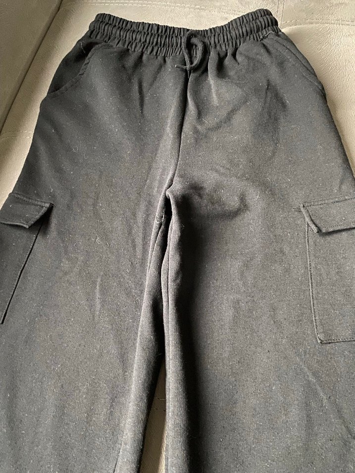 Yandan cepli siyah eşofman altı - Görsel 2