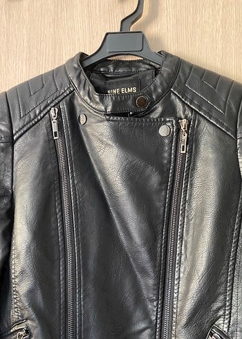 Diğer Kadın Siyah Biker Deri Ceket