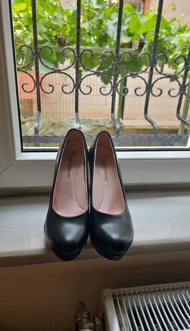 Siyah Kadın Platform Topuklu Ayakkabı - Görsel 3