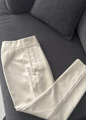 xs Beden ten rengi Renk Bej Kadın Midi Kumaş Pantolon