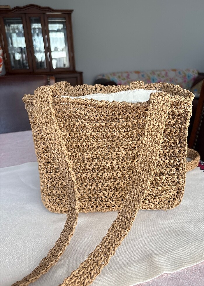Hasır kağıt ip çanta - Görsel 2