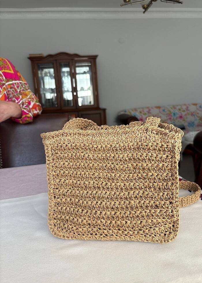 Hasır kağıt ip çanta - Görsel 3