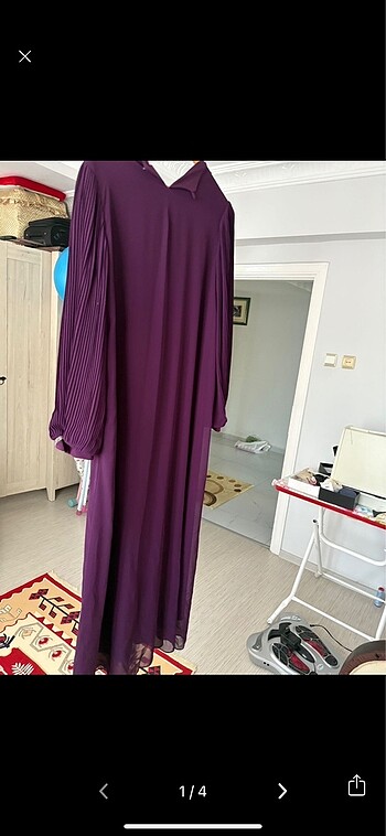 42 Beden mor Renk Şık elbise