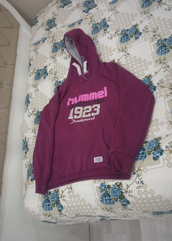 Mor Kapüşonlu Hummel Sweatshirt