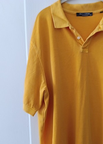 Sarı Keten Erkek Polo Tişört - Görsel 5