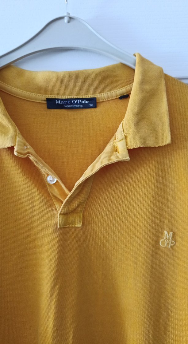 Sarı Keten Erkek Polo Tişört - Görsel 3