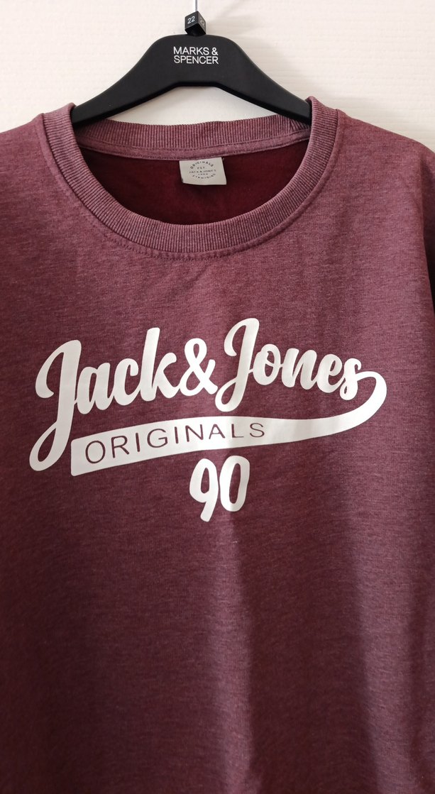 Jack & Jones Bordo Baskılı Sweatshirt - Görsel 2