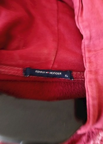 Tommy Hilfiger Kırmızı Oversize Sweatshirt. XL - Görsel 5