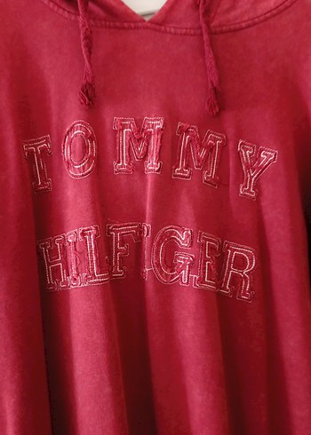 Tommy Hilfiger Kırmızı Oversize Sweatshirt. XL - Görsel 3