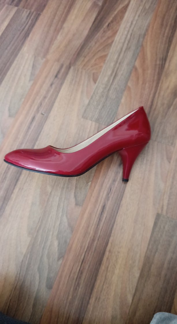 Klasik Kırmızı Rugan Stiletto Topuklu Kadın Ayakkabı - Görsel 5