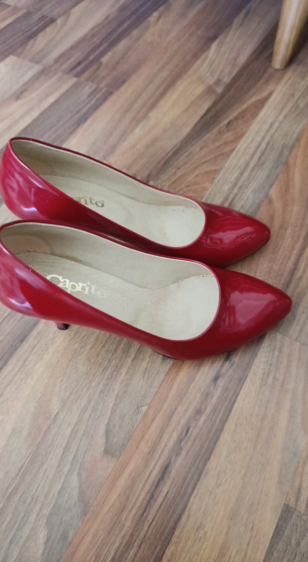 Klasik Kırmızı Rugan Stiletto Topuklu Kadın Ayakkabı - Görsel 2