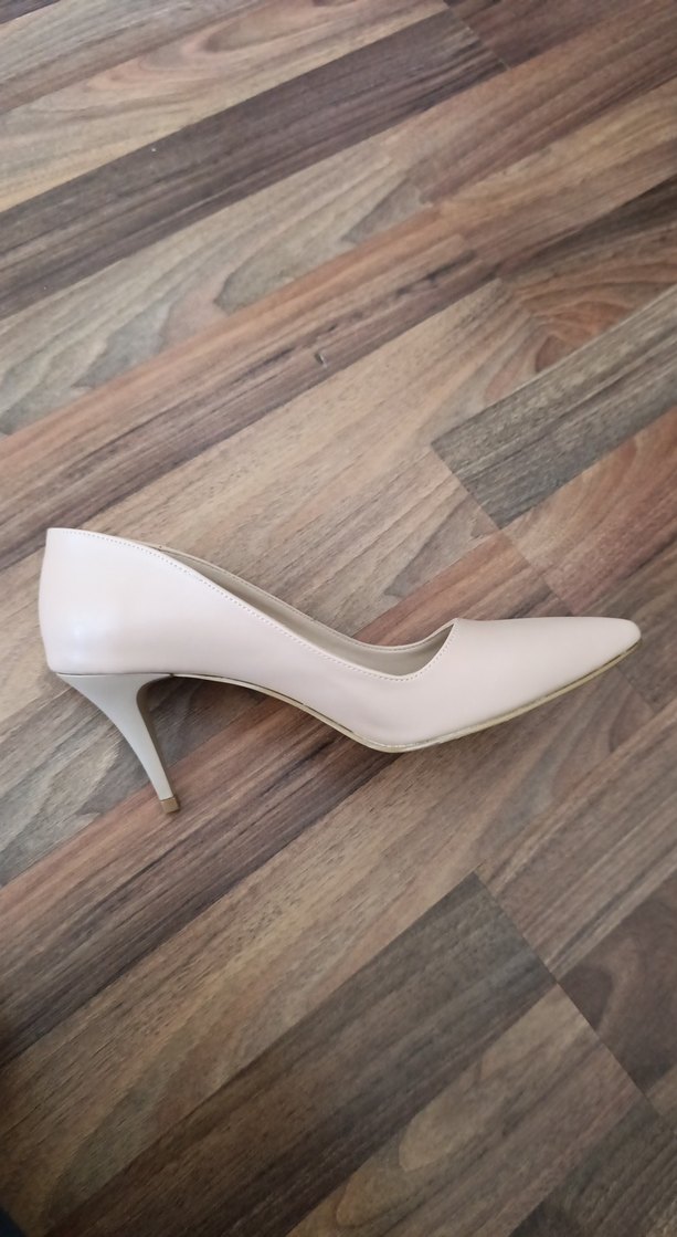 Bej Minimalist Stiletto Topuklu Kadın Ayakkabı - Görsel 5