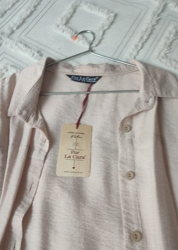 Bej Düğmeli keten tunik - Görsel 2