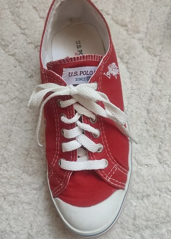 US Polo Assn. Kırmızı Kadın Sneakers - Görsel 3