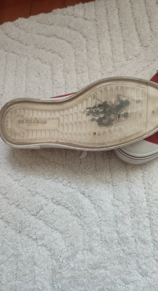 US Polo Assn. Kırmızı Kadın Sneakers - Görsel 4