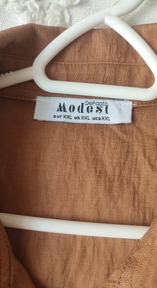 taba Uzun Kollu Keten Tunik - Görsel 2