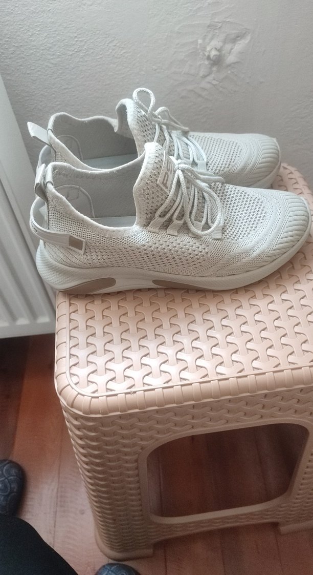 Bağcıklı Kadın Spor Ayakkabı bej - Görsel 2