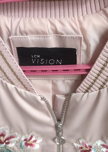 Nakışlı Pembe Mini Kadın Ceket - Görsel 2