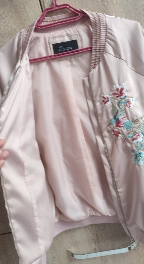 Nakışlı Pembe Mini Kadın Ceket - Görsel 5