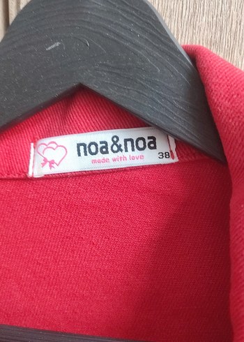 Kadın Kırmızı Düğmeli Mini Kot Ceket - Görsel 2