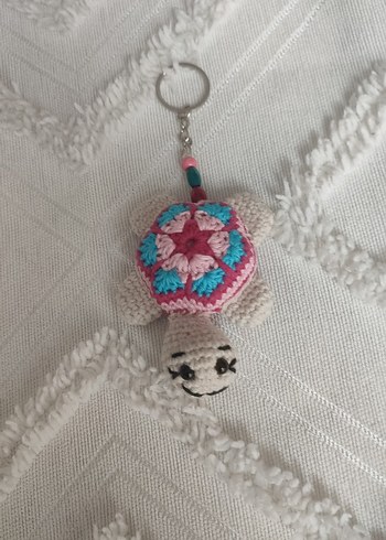 Renkli Örgü Kaplumbağa Anahtarlık - Görsel 2
